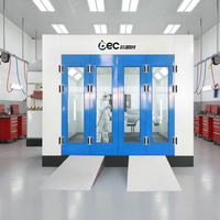 Cabine de peinture automobile professionnelle avec éclairage LED et fonction de séchage |   Chambre de peinture monophasée pour meubles de cabine