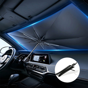 Paraguas retráctil multifuncional de tamaño universal personalizado, parasol de PVC para coche, para parabrisas delantero, Interior, resistente al agua, Verano - Product Image 2