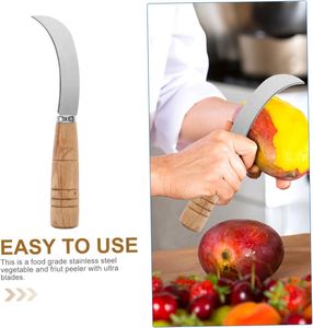 <b>Kitchen</b> <b>Gadget</b> Multipurpose Wooden Handle Fruit Cutting <b>Tool</b> Automatic Pineapple Cutter Stainless Steel Fruit Knife Eco-Friendly - Product Image 4