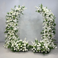 Arche de fleurs artificielles en soie, guirlande florale pour toile de fond de mariage, cadre pour cérémonie, fête, décorations d'événements