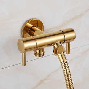 KD-02BS Muslim Shower Room Fittings Gold <strong>Plated</strong> Cold and Hot Functions <strong>Bidet</strong> <strong>Sprayer</strong> Set Good Quality Brass Cleansing Faucet - Product Image 3