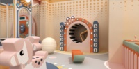 Luckyplay - Equipo de Diversión para Niños, Tobogán, Arena, Gimnasio, Laberinto, Parque de Atracciones, Área de Juegos Interior