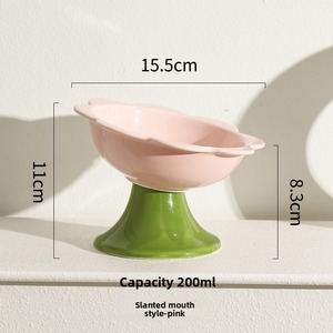 Bol pour chat en céramique créatif en forme de fleur, surélevé, pour chiens et chats – Fournitures pour animaux de compagnie, vente chaude - Product Image 6
