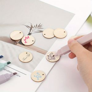 Discos de Madera Redondos Sin Acabado Personalizables de 1 Pulgada, Suministros para Manualidades, Proyectos de Decoración, Dropshipping - Product Image 2