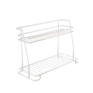 Estante de almacenamiento de doble capa de acero inoxidable 304, soporte para tazas de cocina con asa, profundidad de 8-11,9 pulgadas, multifunción, no requiere instalación - Product Image 4