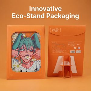 Yjacuing Alien Stage Rabbit Series Plaque d'art en acrylique 6,5 x 4,7 pouces, figurine anime scintillante officielle, objet décoratif <span class=keywords><strong>de</strong></span> <span class=keywords><strong>table</strong></span> Alnst - Product Image 3
