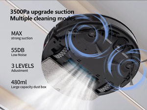Approvisionnement d'usine Robot de nettoyage de sol humide et sec Aspirateur App Control Charge automatique 3500pa Tuya Voice Robot Aspirateur USB - Product Image 3