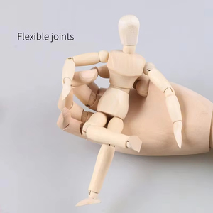 Maniquí de madera ajustable móvil de 12 pulgadas para mantener la sonrisa, maniquí de <span class=keywords><strong>cuerpo</strong></span> <span class=keywords><strong>humano</strong></span>, muñeca articulada para dibujar artistas - Product Image 4