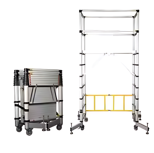 Échafaudage pliant en alliage d'aluminium de 3 m, échelle télescopique, capacité de charge de 150 kg, échafaudage industriel pour atelier/maison - Product Image 2