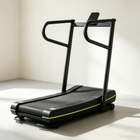 Tapis roulant manuel incurvé, sans alimentation électrique, pour la course à domicile, avec écran numérique pour l'entraînement en intérieur