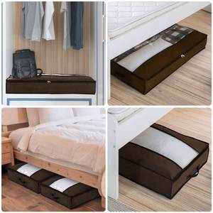 Customized 90L Breathable Non-Woven PVC Underbed Storage <b>Set</b> for Clothes Blankets Eco-Friendly Durable Modern Design - Product Image 4