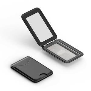 Specchio Portatile Pieghevole da Viaggio con Portafoglio Magnetico in Pelle PU e Porta Carte Compatibile con <span class=keywords><strong>iPhone</strong></span> - Product Image 1