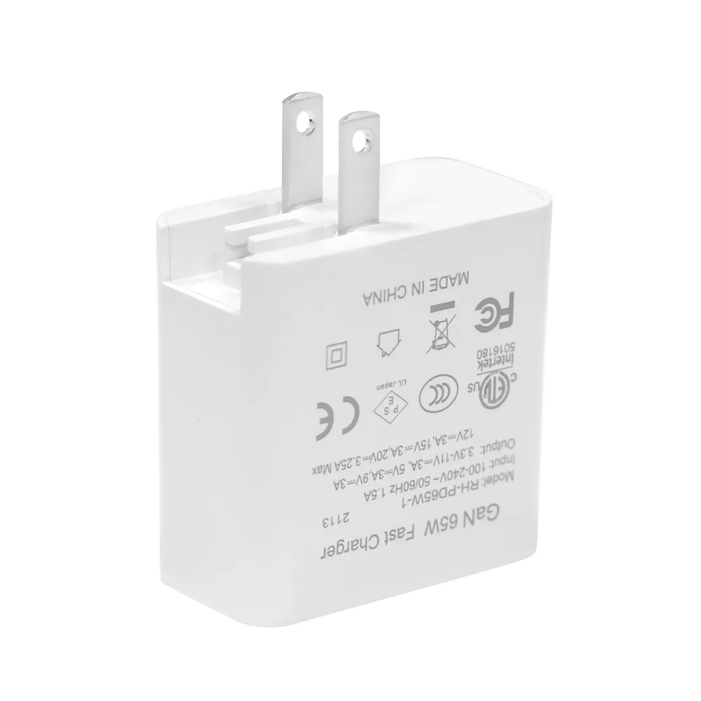 65W GaN Mobile Phone Usb-c and Usb-A power adapter PD Usb Type C US EU UK Charger r for iphone 12/13