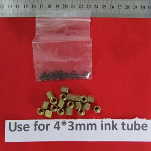 Kupfers ch raube mit O-Ring für Dämpfer tinten rohr <span class=keywords><strong>2</strong></span>*3mm/4*3mm für Dx4 Dx5 Dx7 Jv3 Druckkopf dämpfer Tinten dämpfer mutter Schraube - Product Image 3