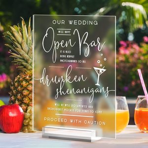 حجم مخصص بلوري فارغ 8*10 بوصة حفل زفاف علامة الاكريليك الجدول علامات الاكريليك أرقام الجدول الاكريليك مع موقف - Product Image 3