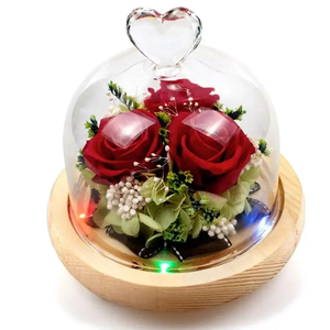 Fábrica al por mayor Every Love A Grade Flores decorativas Rosa preservada Luz para siempre Rosa eterna con cúpula de vidrio para el <span class=keywords><strong>Día</strong></span> de la madre - Product Image 2