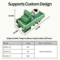 AOSI RJ45 Femelle vers Bornier RJ45, Carte de Dérivation RJ45, Répartiteur RJ45, Adaptateur RJ45, Connecteur RJ45 à Montage sur Rail DIN