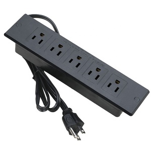 US 소켓 아래 책상 전원 스트립 서지 보호기 5 콘센트 책상 마운트 플러그의 슬림 연장 코드 - Product Image 1