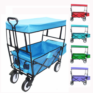 बच्चों स्टील फ्रेम डेरा डाले हुए गाड़ी ट्राली हाथ ट्रक बंधनेवाला चंदवा उपयोगिता तह समुद्र तट वैगन - Product Image 4