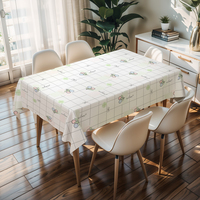 Nappe de table imperméable RNPT, blanche à carreaux, en plastique, avec dos en PU, facile à nettoyer, résistante aux taches