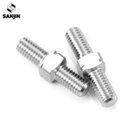 Titanium Alloy M3 Double End Thread Rod Stud Bolt Left and Right Thread Dual Head Threaded Bar 14-50mm