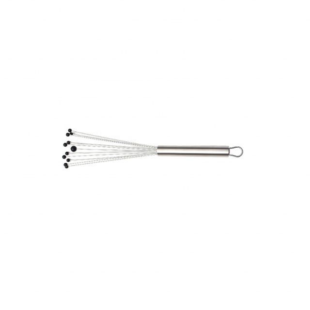 Premium Collection Cuisine Craft Manual Stainless Steel Silicone 27 CM Flexi Whisk Sliding Ring Baking Tools Dishwasher Safe