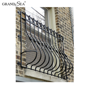 Decorativo forjado hierro Parrilla de ventana para abatible balcón Barra de guardia <span class=keywords><strong>a</strong></span> - Product Image 3