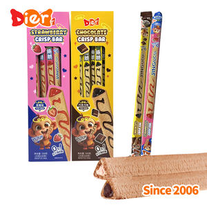 Bonbons Vente en gros Marque privée Personnalisée Exotique Snack Grain Alimentaire Triangle Crisp Biscuit Barre de biscuits fourrée à la confiture de chocolat/fraises - Product Image 5