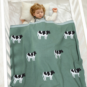Coperta per Neonati Mimixiong, Leggera in Cotone con Design a Mucca, Coperta Morbida per Neonati e Bambini - Product Image 5
