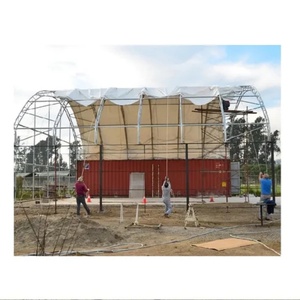 Abri conteneur à double structure résistant aux UV et imperméable de 40x40x15 pieds avec panneau arrière <span class=keywords><strong>fermé</strong></span> - Product Image 4
