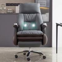 Fauteuil de Bureau de Direction Pivotant Luxe Moderne 2025 Nouveau Design, Inclinable Manuel/Électrique, en Cuir Synthétique pour Usage Domestique
