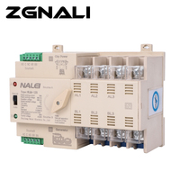 Interruptor de Transferencia Automática de Doble Potencia 220/380V, Tipo Riel DIN, 2P 3P 4P, 125A 100A, Milisegundos, Trifásico, Tipo PC, 20kA, CE