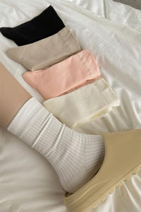 <span class=keywords><strong>Bas</strong></span> d'été longs antibactériens tricotés <span class=keywords><strong>de</strong></span> compression respirants <span class=keywords><strong>de</strong></span> couleur bonbon pour femmes Taille unique pour filles Usage quotidien - Product Image 6