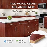Panneau MDF mélaminé moderne brillant effet bois de sequoia E1 écologique 6/16/18mm pour armoires de cuisine, meubles, atelier et salon