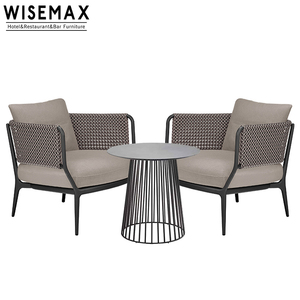 WISEMAX FURNITURE Usine de Foshan Chaise longue de <span class=keywords><strong>jardin</strong></span> d'extérieur Coussins de patio de <span class=keywords><strong>jardin</strong></span> Canapé simple de luxe <span class=keywords><strong>avec</strong></span> <span class=keywords><strong>accoudoirs</strong></span> à vendre - Product Image 2