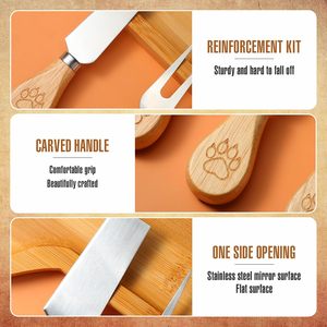 Ensemble cadeau pour fête <span class=keywords><strong>de</strong></span> Noël pour bouledogues <span class=keywords><strong>français</strong></span>, plateaux à <span class=keywords><strong>fromage</strong></span> et charcuterie, assiettes <span class=keywords><strong>de</strong></span> service en bambou <span class=keywords><strong>de</strong></span> forme irrégulière - Product Image 5