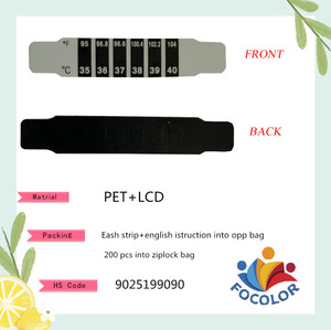 Fabrika toptan dijital LCD ekran termometre bebek alın sıcaklık algılama Sticker ateş algılama - Product Image 4