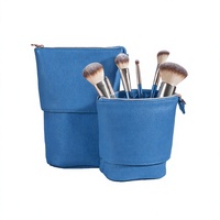 Sac de maquillage de voyage tendance, sac cosmétique personnalisable, organiseur de maquillage portable pour pinceaux de maquillage