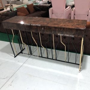 <span class=keywords><strong>Console</strong></span> de table de hall italien en métal doré, design sculpté en creux, meubles de salon, table de <span class=keywords><strong>console</strong></span> décorative - Product Image 2