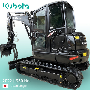 Mini-excavatrice d'occasion UE KX165, peinture noire d'origine Japon, KX 165, 6 tonnes, 7 tonnes, mini-pelle sur chenilles en caoutchouc, excavatrice - Product Image 1