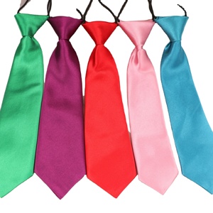 Corbata de cuello colorida y Lisa para niños, traje clásico para niños, uniforme burdeos, rosa, rojo y azul, pajarita de moda para fiesta y cena de boda - Product Image 1