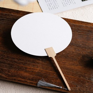 Nouveau Style plusieurs formes Sublimation personnalisé rond papier main ventilateur <span class=keywords><strong>chinois</strong></span> ventilateur bricolage blanc main ventilateur - Product Image 3