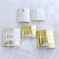 Autocollants personnalisés pour vin, logo imprimé, étiquette de parfum de luxe, autocollant en métal doré pour flacon de parfum