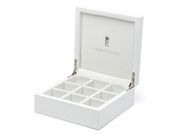Boîte à café et à thé en bois rectangulaire gravée à la main, de luxe, personnalisée, 9 compartiments, organiseur de sachets de thé, coffret cadeau, emballage de présentation
