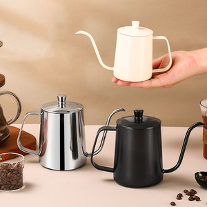 กาต้มน้ำรินกาแฟแบบหยด 350 มล./600 มล. ดีไซน์ทันสมัย ทนทาน ปากก้านก ทำจากสแตนเลส 304 สำหรับใช้ในร้านกาแฟ - Product Image 2