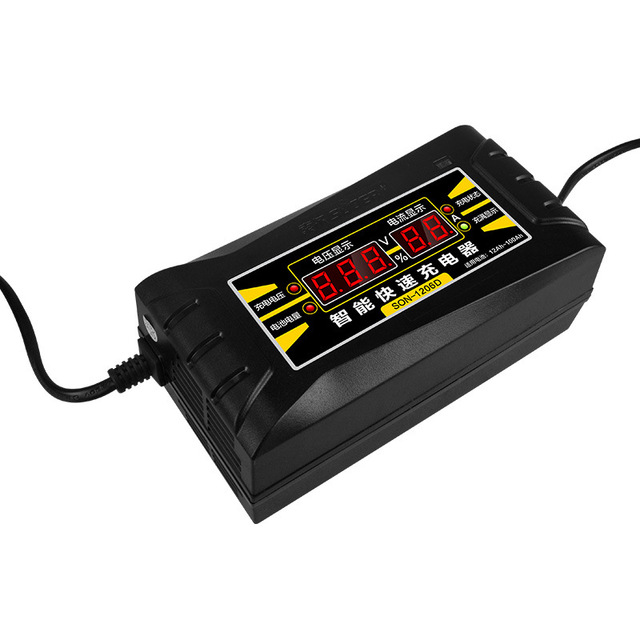 Hot Sale Solar 12V 10A Smart Battery Charger ABS+PC Fireproof Material Universal Electric Adapter for Cars Motorcycle EU/US 6A