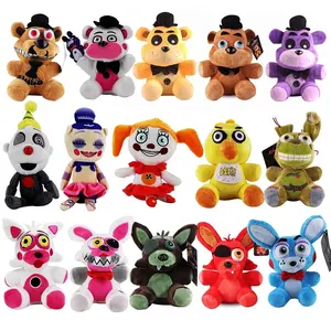 FNAF Plush Toys Freddy Bear Foxy Chica Clown Bonnie Animal Stuffed Plushie  Dolls Kawaii Christmas