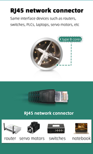 Câble réseau <span class=keywords><strong>Ethernet</strong></span> Cat <span class=keywords><strong>5e</strong></span> blindé haute flexibilité M12 X-code 8 broches vers RJ45, câble de caméra industrielle étanche M12 X Code vers RJ45 - Product Image 6