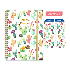 Journal hebdomadaire mensuel à couverture rigide avec impression personnalisée 2025 <span class=keywords><strong>Agenda</strong></span> avec protecteur d'angle <span class=keywords><strong>Agenda</strong></span> en spirale A5 avec pages à onglets - Product Image 3