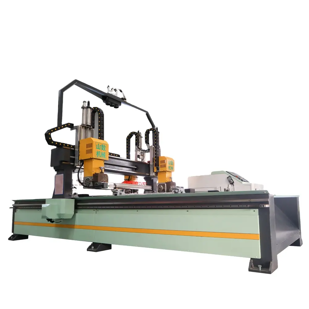 CNC Solid Wood Door 4 Sides Cutting Machine Woodworking CNC Automatic Wooden Panel Four Side Cutting Saw